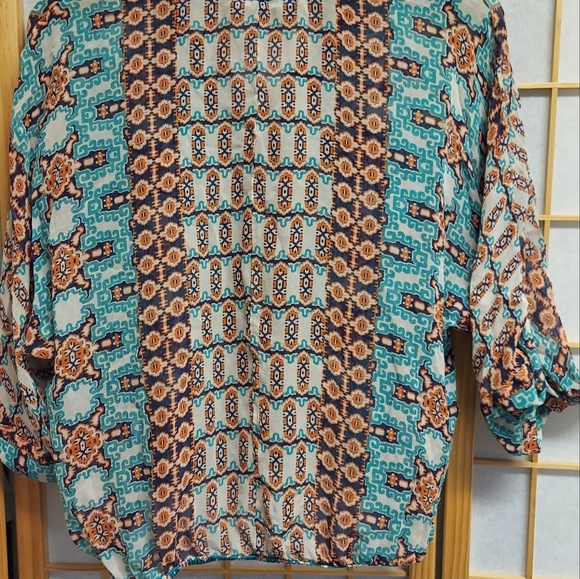 Gypsy 05 100% Silk Bohemian Blouse - Size Small - Picture 9 of 12